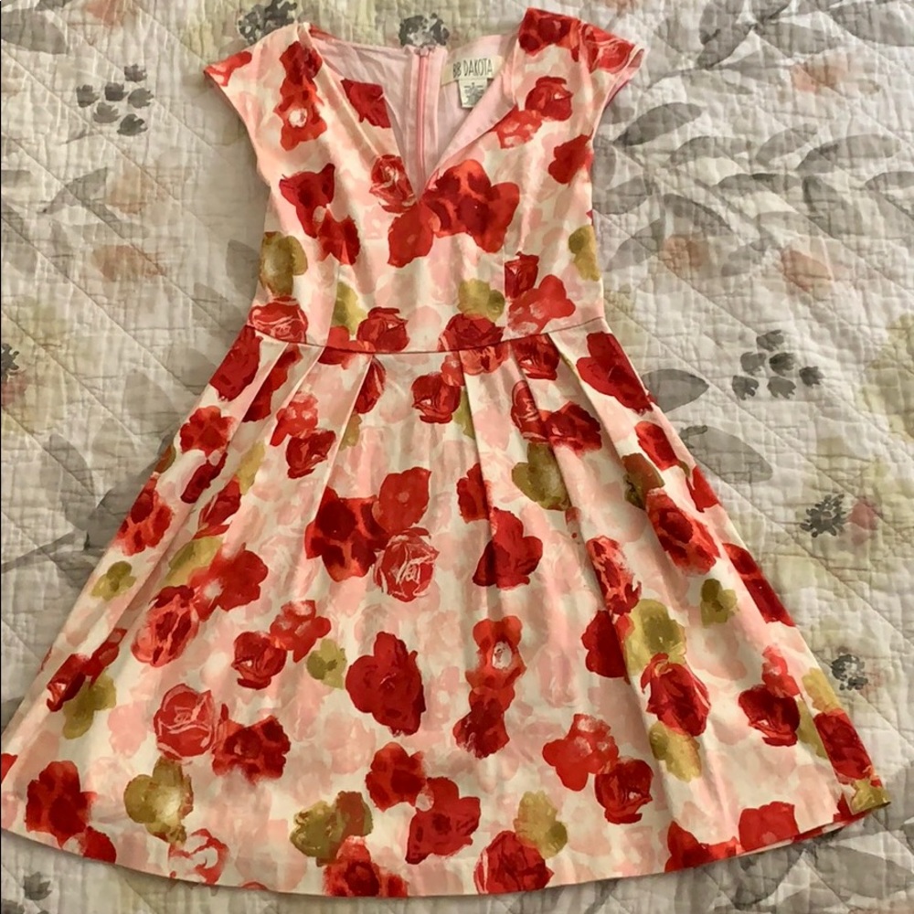 ModCloth BB Dakota pink and red floral dress